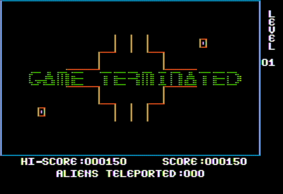 Teleport (Apple II) screenshot: Game Over