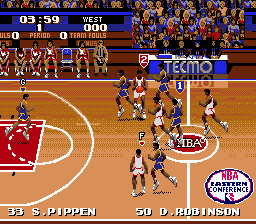 Tecmo Super NBA Basketball (Genesis) screenshot: ...Go!