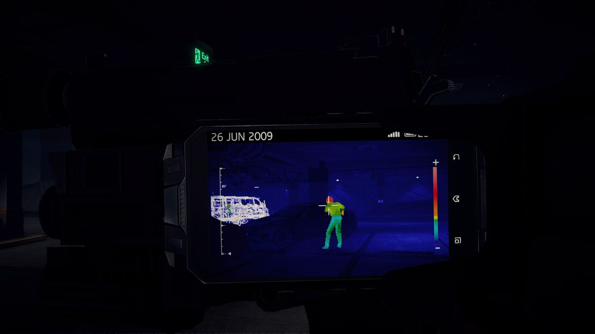 Get Even (PlayStation 4) screenshot: Aiming behind the corner