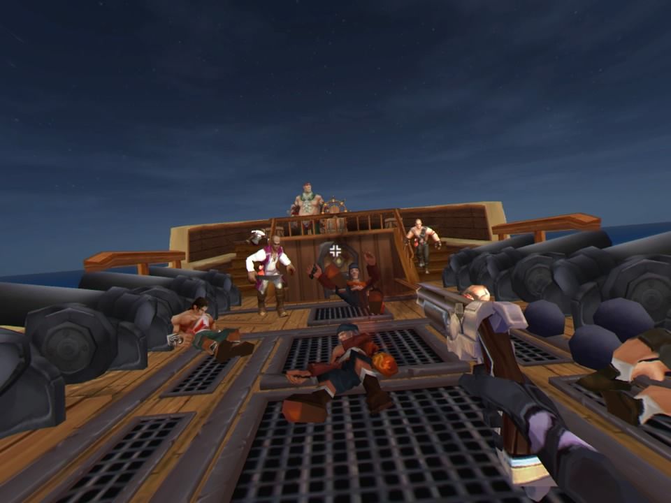 Heroes of the Seven Seas (PlayStation 4) screenshot: More incoming pirates (VR mode)