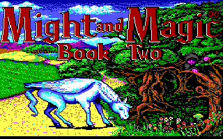 Might and Magic II: Gates to Another World (DOS) screenshot: Title screen