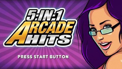 5-in-1 Arcade Hits (PSP) screenshot: Title screen