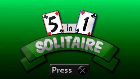 5 in 1 Solitaire (PSP) screenshot: Title screen