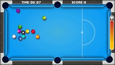 5-in-1 Arcade Hits (PSP) screenshot: A game of pool