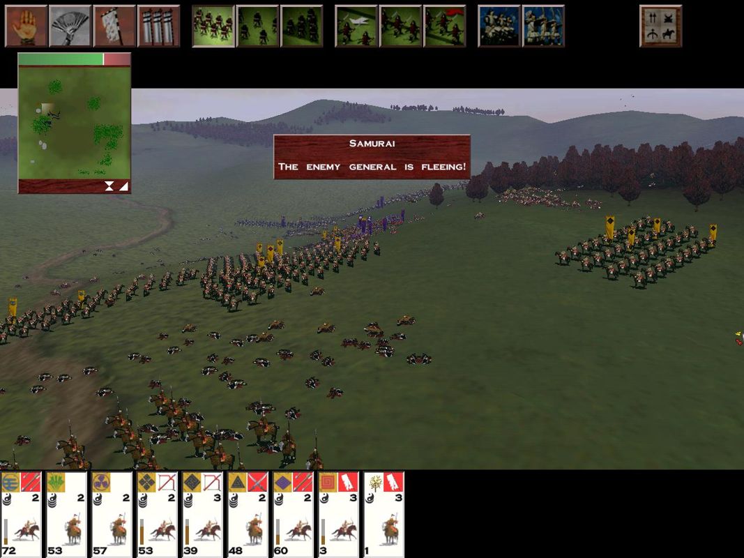 Shogun: Total War - The Mongol Invasion (Windows) screenshot: Easily winning the battle of Fushimi