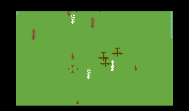 Black Hawk (Commodore 64) screenshot: Plenty of planes to focus on here