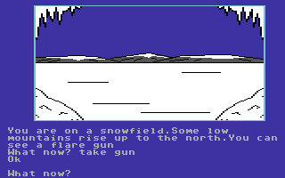 Winter Wonderland (Commodore 64) screenshot: Where next?
