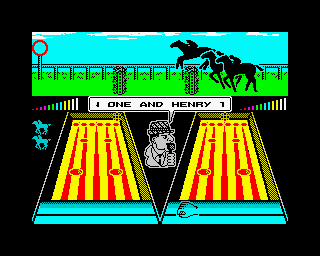 Kentucky Racing (ZX Spectrum) screenshot: Jump Henry!