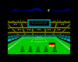 Mundial de Fútbol (ZX Spectrum) screenshot: And here come Germany!