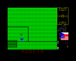 Mundial de Fútbol (ZX Spectrum) screenshot: Goal kick