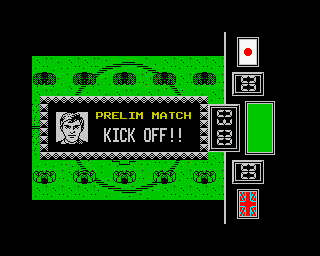 Fighting Soccer (ZX Spectrum) screenshot: Kick off