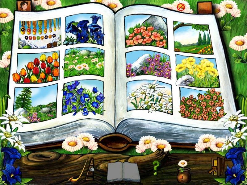 Heidi: Deine Welt sind die Berge (Windows) screenshot: The book of mini-games