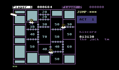Rollin (Commodore 64) screenshot: The hunter becomes the hunted