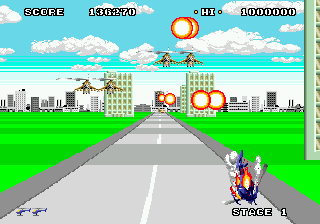 Super Thunder Blade (Genesis) screenshot: Dead!