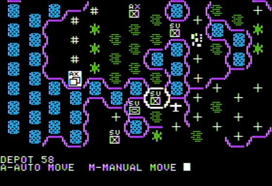 War in Russia (Apple II) screenshot: Movement Phase