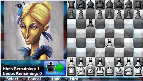 Cohort Chess (PSP) screenshot: A game in the early stages