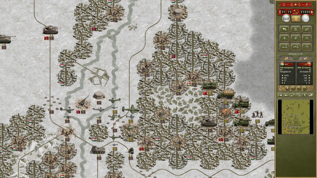 Panzer Corps: Soviet Corps (Windows) screenshot: Battle for Budapest