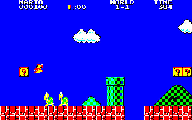 Super Mario Bros. Special (Sharp X1) screenshot: In-Game