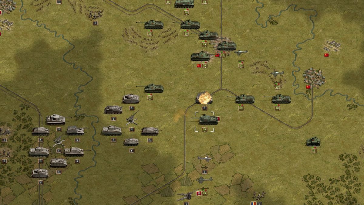 Panzer Corps: Soviet Corps (Windows) screenshot: ISU-122 and ISU-152 are deadly tank-destroyers