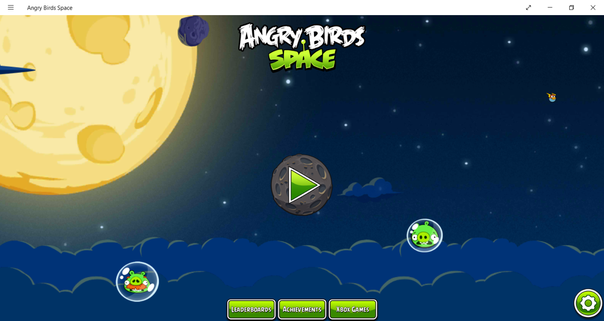 Angry Birds: Space (Windows Apps) screenshot: Title Screen