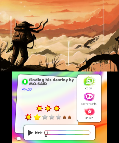 Colors! 3D (Nintendo 3DS) screenshot: Gallery painting