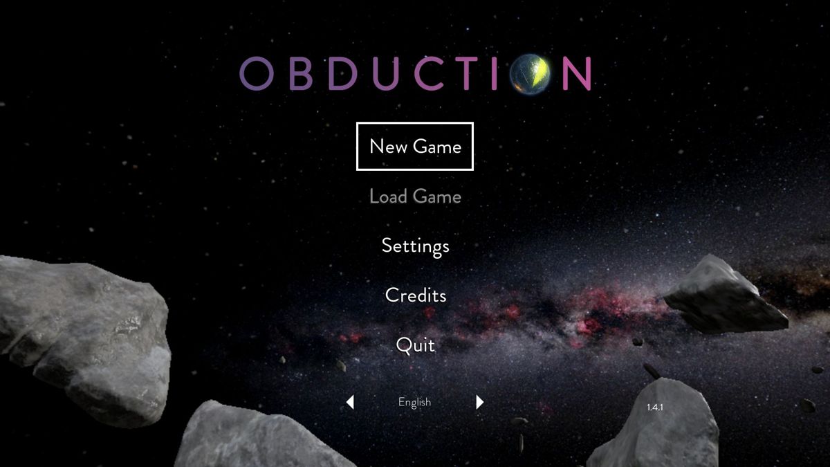Obduction (Windows) screenshot: Main Menu