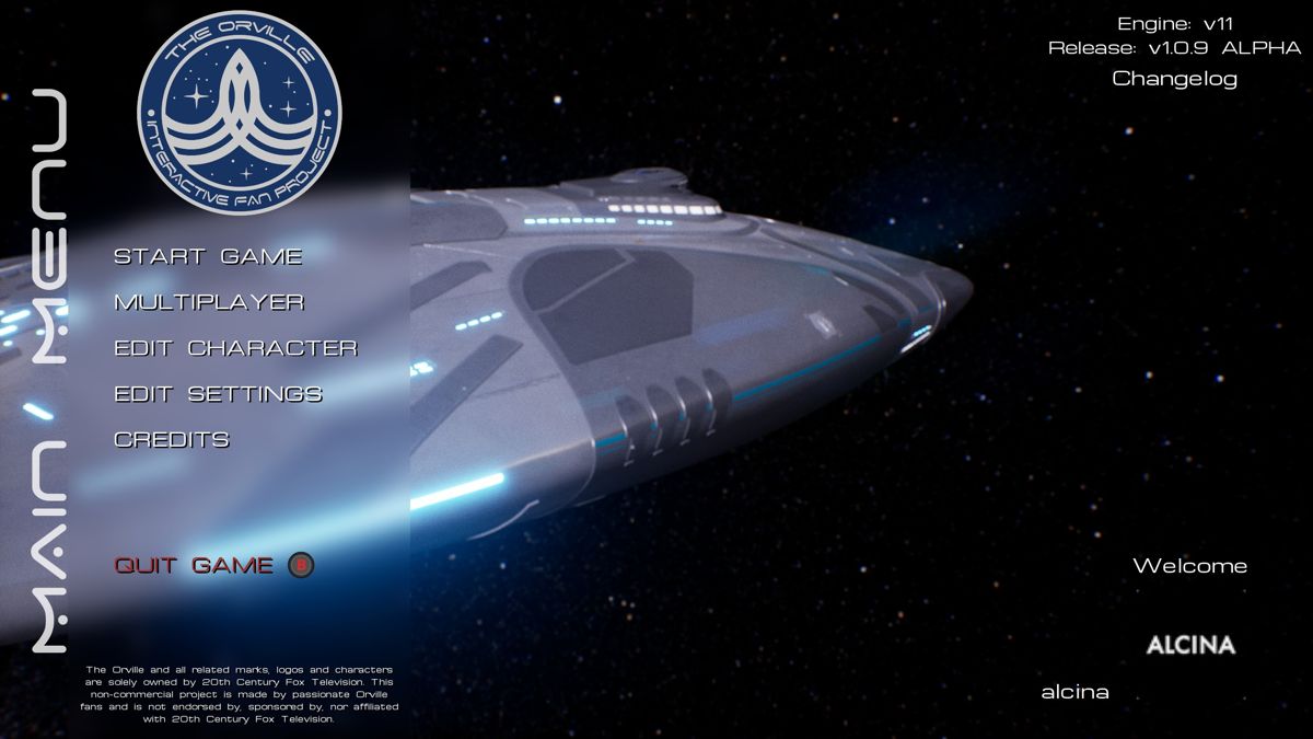 Screenshot of The Orville Interactive Fan Experience (Windows, 2019