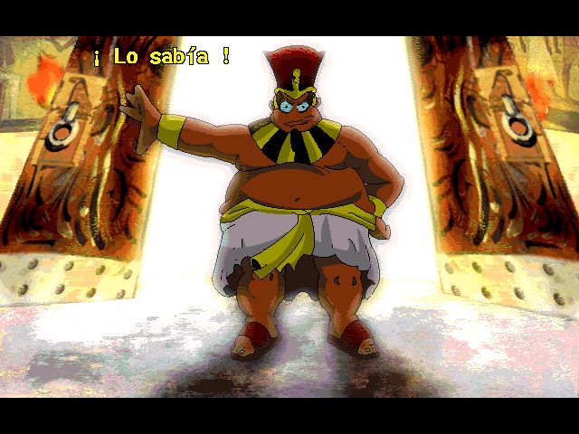 Alfred Pelrock (DOS) screenshot: The Pharaoh is not happy