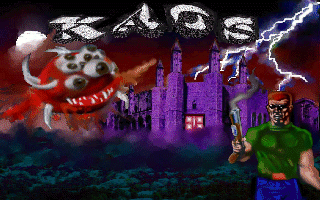 Kaos (DOS) screenshot: Title art.