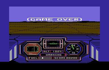 Flyer Fox (Commodore 64) screenshot: Game over.
