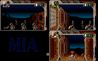 Hired Guns (DOS) screenshot: 3 is killed
