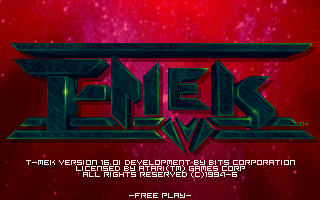 T-Mek (DOS) screenshot: Title screen