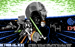 Star Wars: Return of the Jedi (Commodore 64) screenshot: Title screen