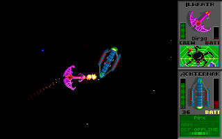 Star Control II (DOS) screenshot: ...but have a fondness for pink