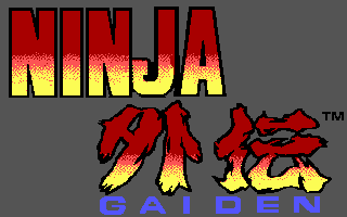 Ninja Gaiden (DOS) screenshot: Title screen (EGA)