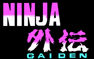 Ninja Gaiden (DOS) screenshot: Title screen (CGA)
