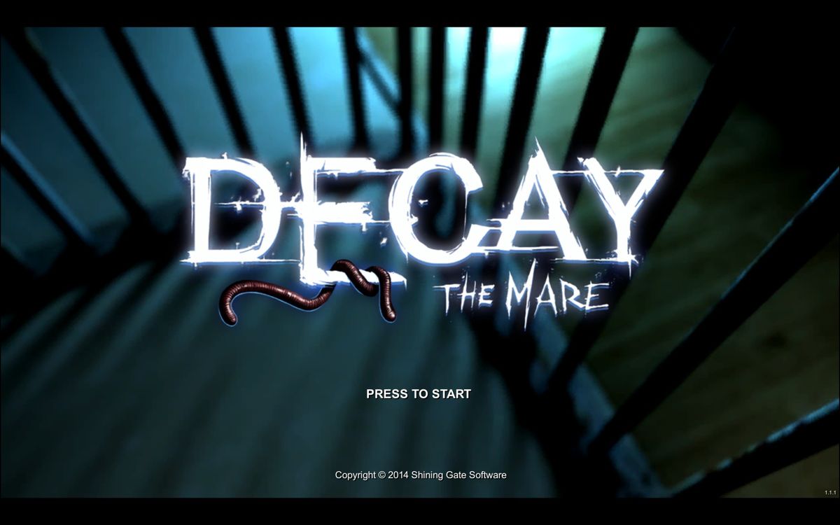 Decay: The Mare (Windows) screenshot: Title screen