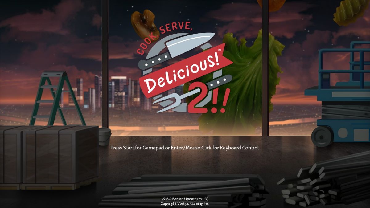 Cook, Serve, Delicious! 2!! (Windows) screenshot: Title screen