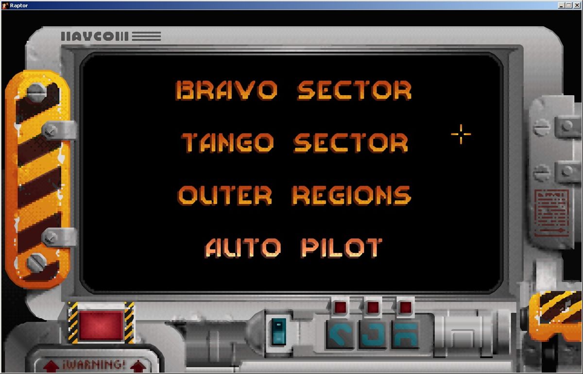 Raptor: Call of the Shadows (Windows) screenshot: Sector selection (GOG version)