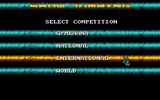 International Sports Challenge (Atari ST) screenshot: Selection of difficulty