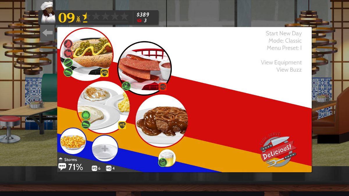 Cook, Serve, Delicious! 2!! (Windows) screenshot: Preparing the daily menu in your restaurant