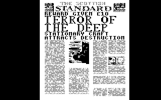 Terror of the Deep (Commodore 64) screenshot: You killed yourself.