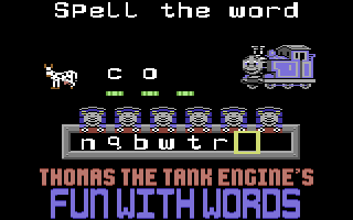 Thomas the Tank Engine's Fun With Words (Commodore 64) screenshot: Spell picture.