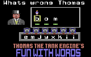 Thomas the Tank Engine's Fun With Words (Commodore 64) screenshot: What's Wrong.