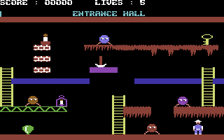 China Miner (Commodore 64) screenshot: Entrance Hall.