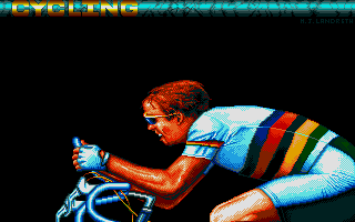 International Sports Challenge (Atari ST) screenshot: Cycling is starting