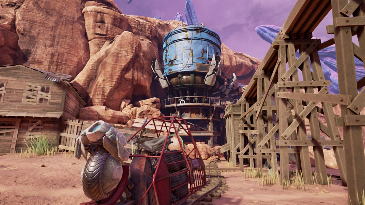 Obduction (Windows) screenshot: The buggy and near the old mine