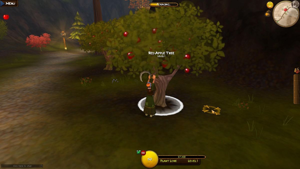 Villagers & Heroes of a Mystical Land (Windows) screenshot: Harvesting the Apple tree