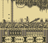 Universal Soldier (Game Boy) screenshot: First Level