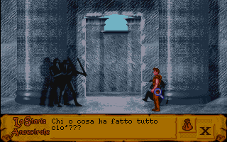 La Storia Ancestrale: Capitolo 2 (DOS) screenshot: Some petrified warriors